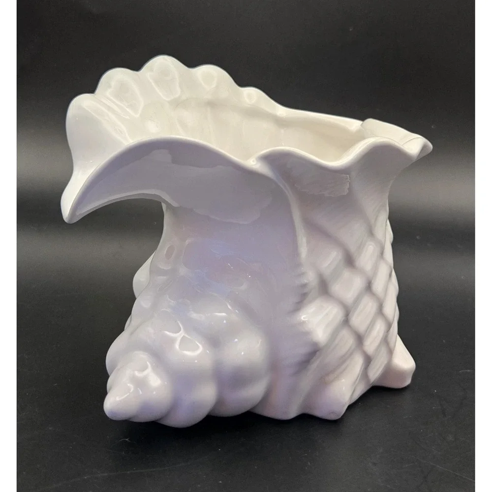 Rare Vintage Conch‎ Sea Shell 1960's Pereiras, Portugal Ceramic Vase, Bowl